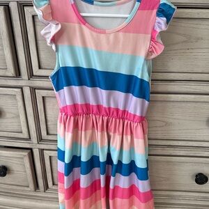 SHEIN Multicolor Ruffle Sleeve Dress